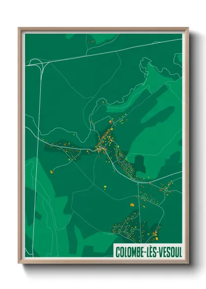 Une affiche de carte sur Colombe-lès-Vesoul