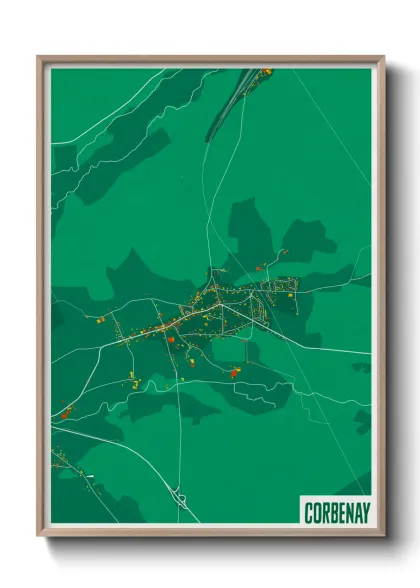 Une affiche de carte sur Corbenay