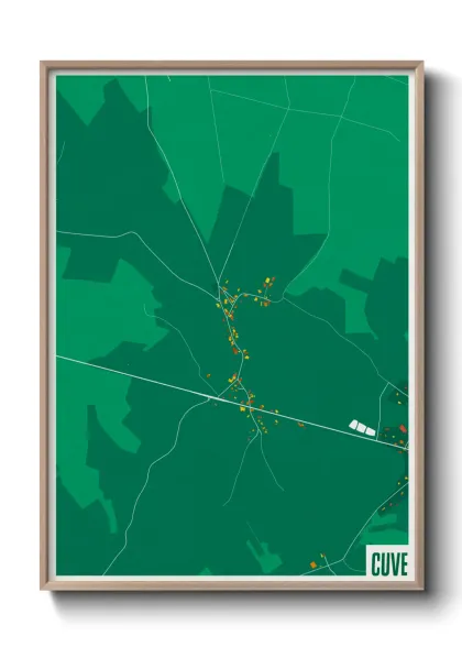 Une affiche de carte sur Cuve