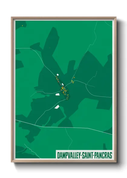 Une affiche de carte sur Dampvalley-Saint-Pancras