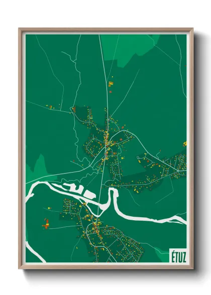 Une affiche de carte sur Étuz