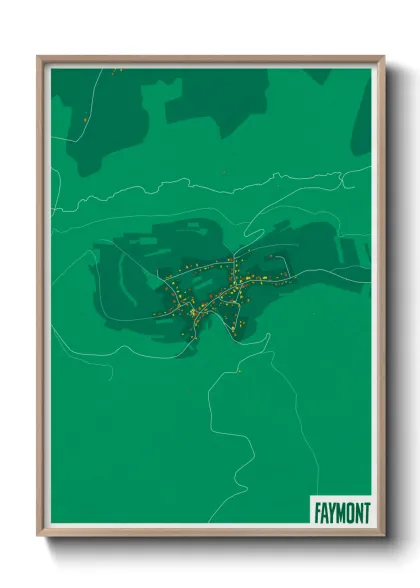 Une affiche de carte sur Faymont