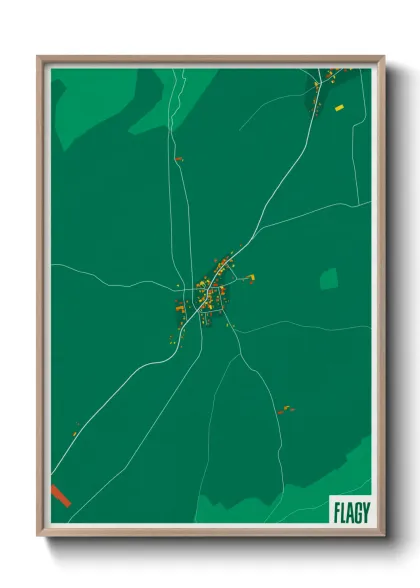 Une affiche de carte sur Flagy