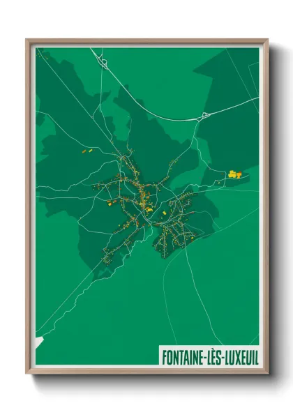 Une affiche de carte sur Fontaine-lès-Luxeuil