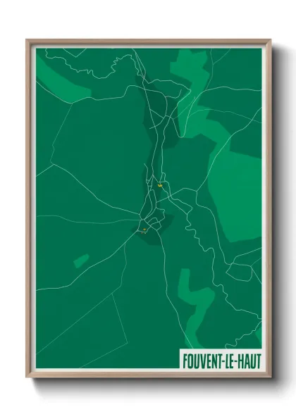 Une affiche de carte sur Fouvent-le-Haut