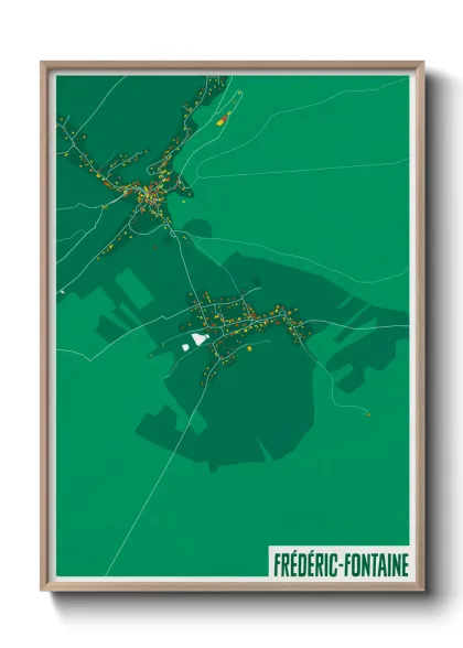 Une affiche de carte sur Frédéric-Fontaine