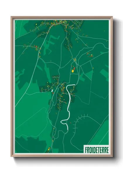 Une affiche de carte sur Froideterre