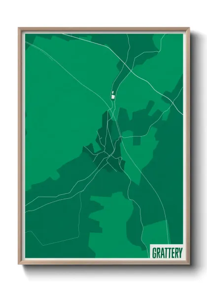 Une affiche de carte sur Grattery