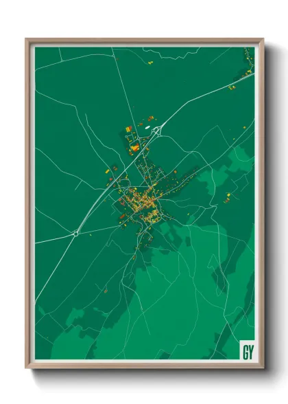 Une affiche de carte sur Gy