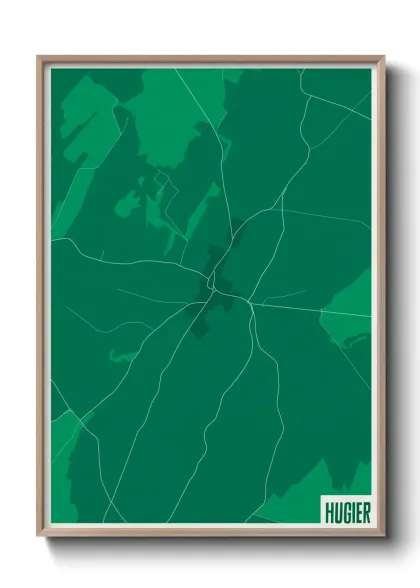 Une affiche de carte sur Hugier