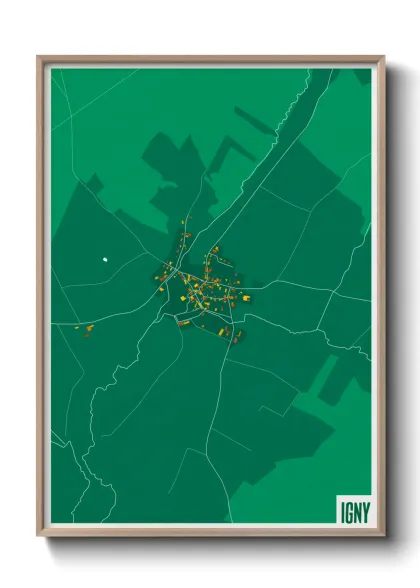 Une affiche de carte sur Igny