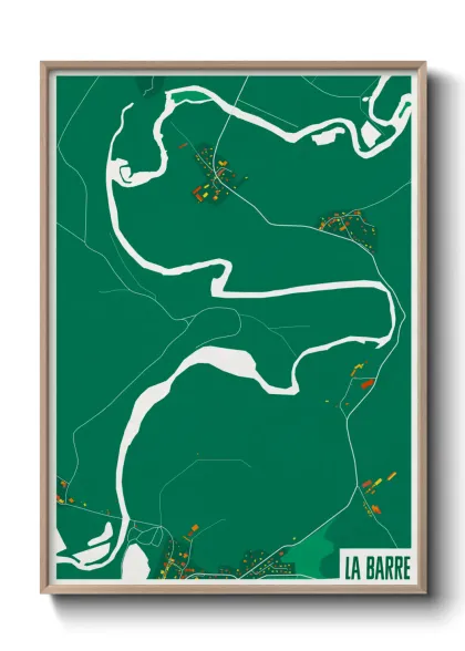 Une affiche de carte sur La Barre