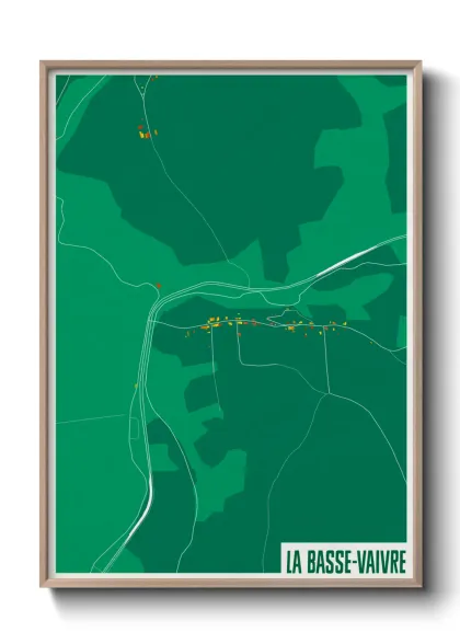 Une affiche de carte sur La Basse-Vaivre