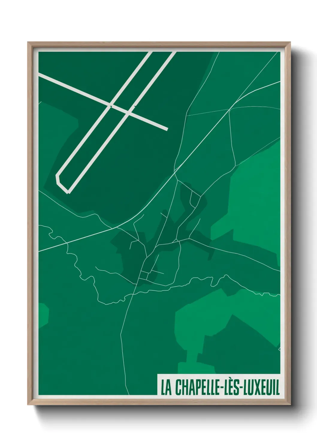 Un poster carte La Chapelle-lès-Luxeuil