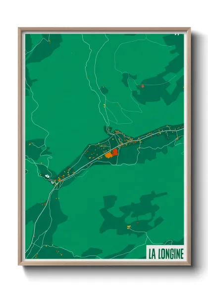 Une affiche de carte sur La Longine
