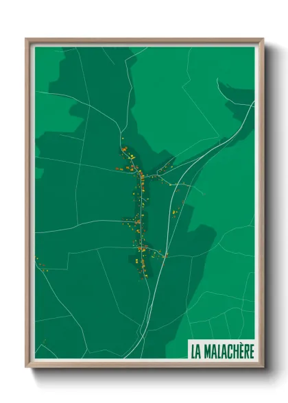 Une affiche de carte sur La Malachère