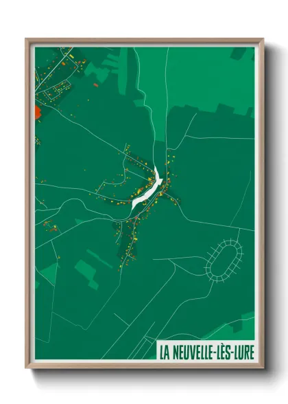 Une affiche de carte sur La Neuvelle-lès-Lure