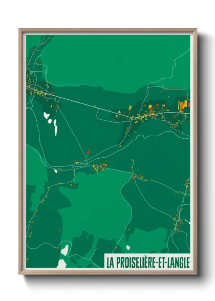 Une affiche de carte sur La Proiselière-et-Langle