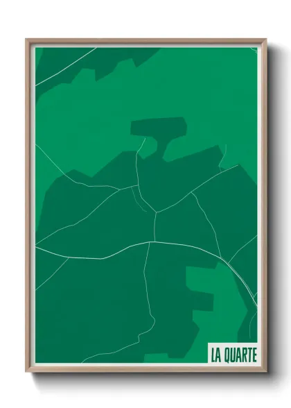 Une affiche de carte sur La Quarte