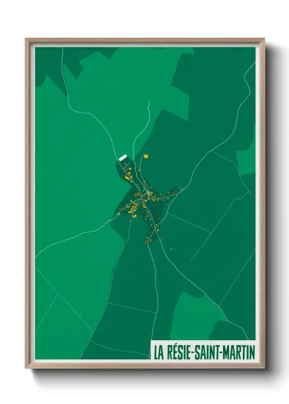Une affiche de carte sur La Résie-Saint-Martin