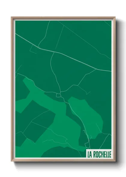 Une affiche de carte sur La Rochelle