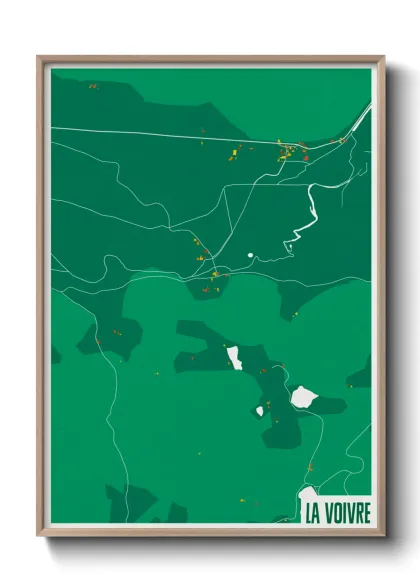 Une affiche de carte sur La Voivre