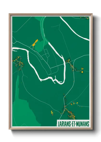 Une affiche de carte sur Larians-et-Munans