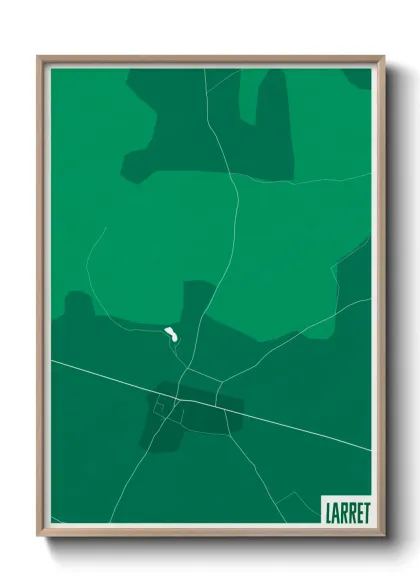 Une affiche de carte sur Larret