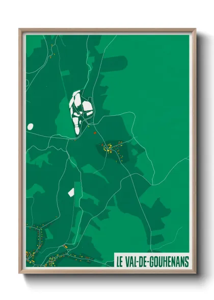 Une affiche de carte sur Le Val-de-Gouhenans