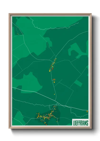 Une affiche de carte sur Lieffrans