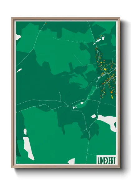 Une affiche de carte sur Linexert