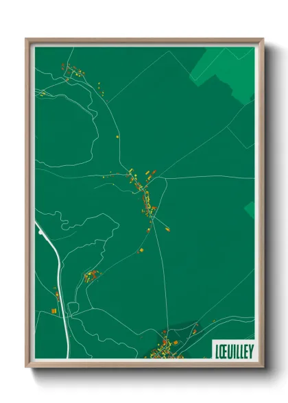 Une affiche de carte sur Lœuilley