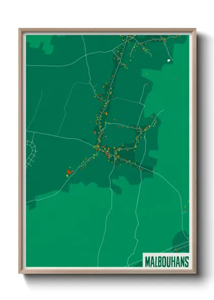 Une affiche de carte sur Malbouhans