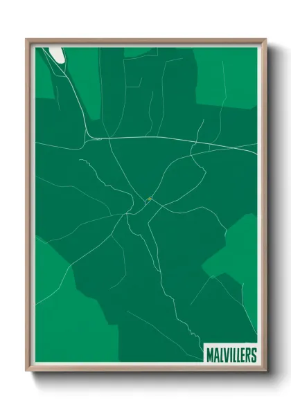 Une affiche de carte sur Malvillers