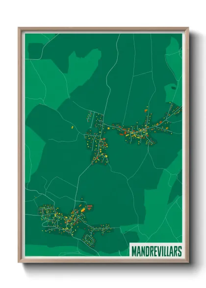 Une affiche de carte sur Mandrevillars