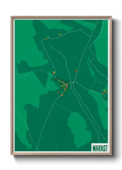 Une affiche de carte sur Marast