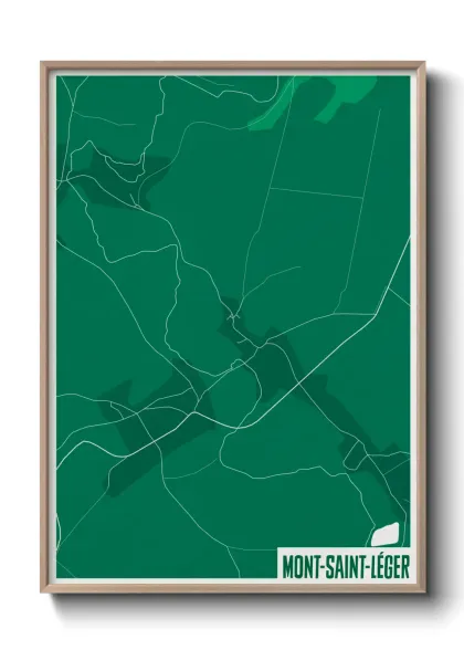 Une affiche de carte sur Mont-Saint-Léger