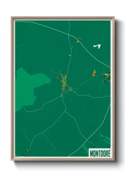 Une affiche de carte sur Montdoré
