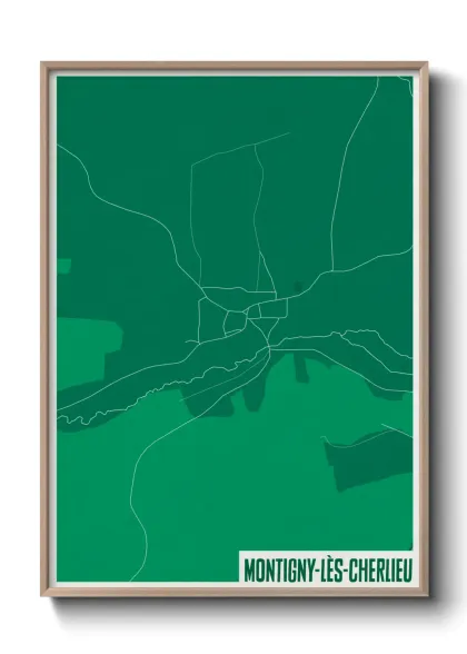 Une affiche de carte sur Montigny-lès-Cherlieu