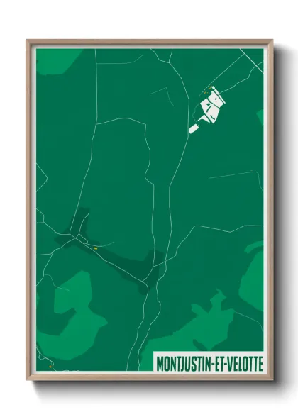 Une affiche de carte sur Montjustin-et-Velotte