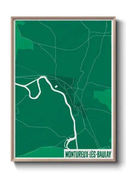 Une affiche de carte sur Montureux-lès-Baulay