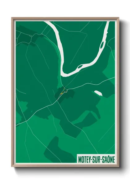 Une affiche de carte sur Motey-sur-Saône