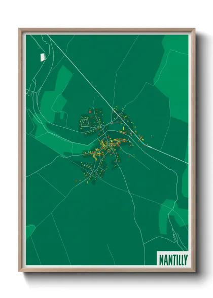 Une affiche de carte sur Nantilly