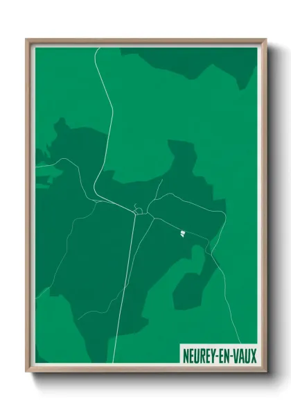 Une affiche de carte sur Neurey-en-Vaux