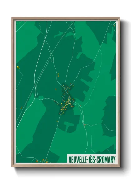Une affiche de carte sur Neuvelle-lès-Cromary