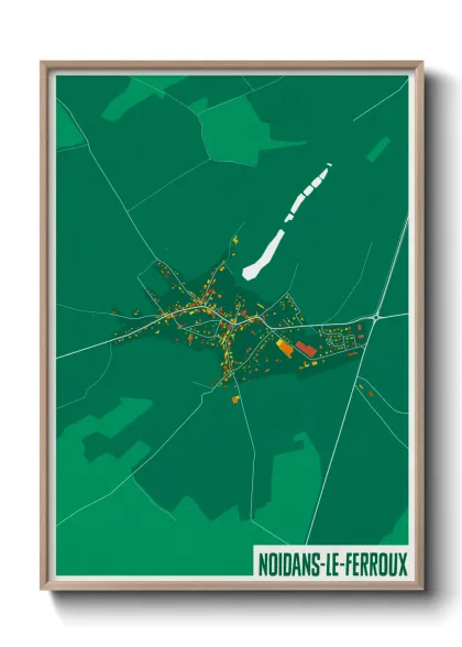Une affiche de carte sur Noidans-le-Ferroux