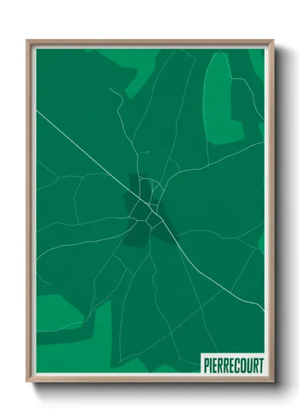 Une affiche de carte sur Pierrecourt