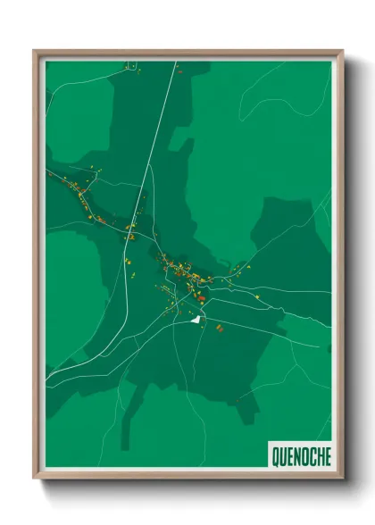 Une affiche de carte sur Quenoche