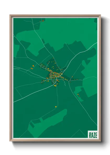 Une affiche de carte sur Raze