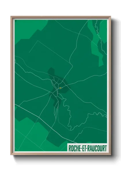 Une affiche de carte sur Roche-et-Raucourt